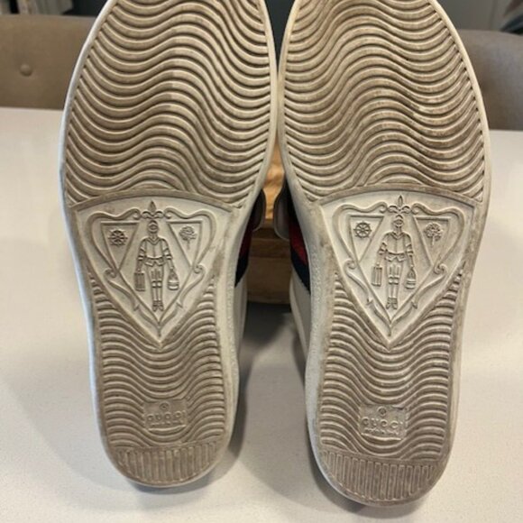 Men's Gucci New Ace Tiger Strap Sneakers size 8.5 - Picture 7 of 10